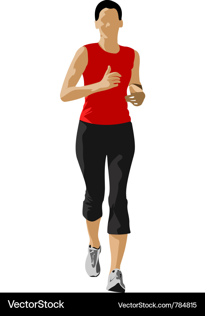 Runner on Path vector image