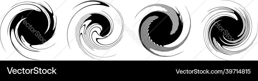 Spiral swirl twirl volute element whirlpool Vector Image