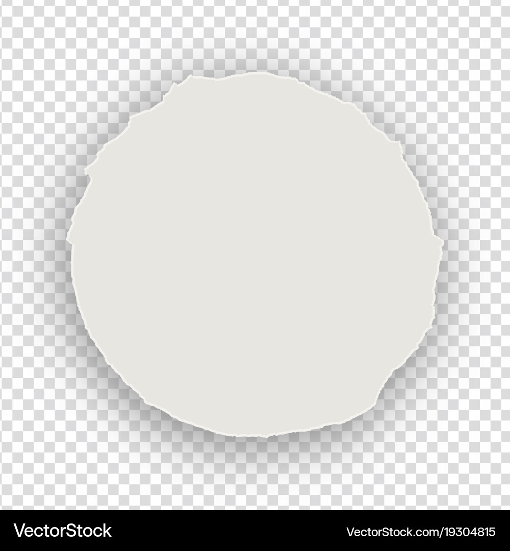 Torn Paper Circle with Shadow vector image