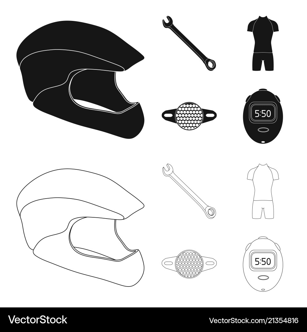 A wrench bicyclist bone reflector timer Vector Image