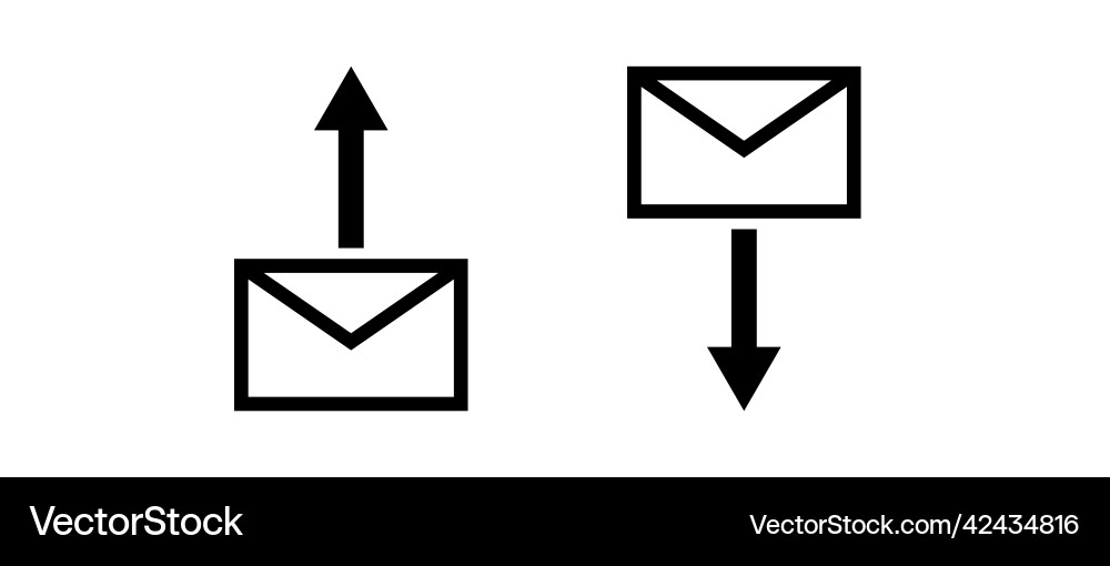 An icon for sending and receiving mail Vector Image
