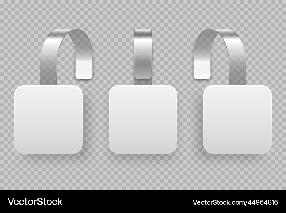 Blank supermarket promotional wobblers realistic Blank supermarket promotional wobblers realistic vector image