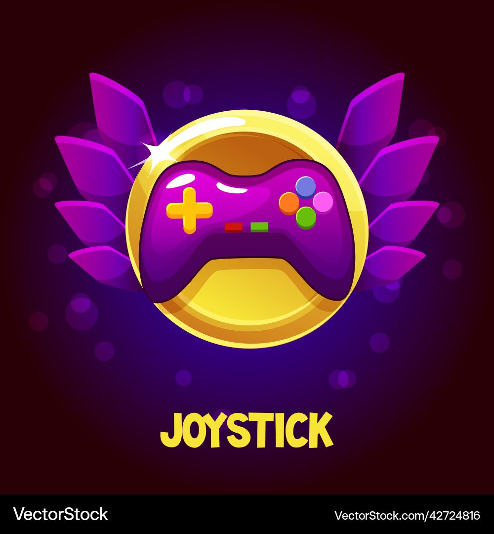 Cartoonjoystick icon for game ui console Cartoonjoystick icon for game ui console vector image