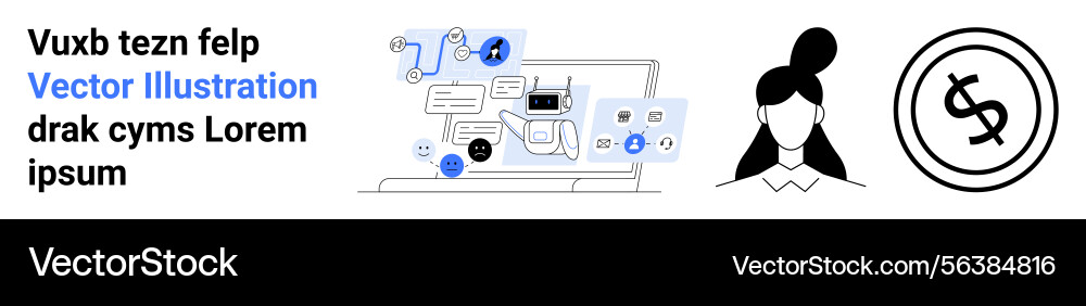 Digital workflow with user interface woman avatar Digital workflow with user interface woman avatar vector image