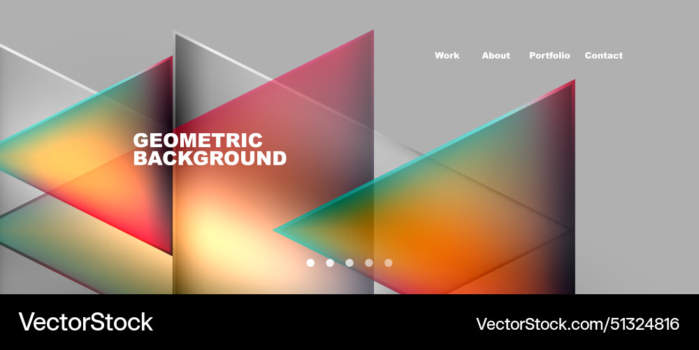 Gradient triangle geometric minimal wallpaper Vector Image