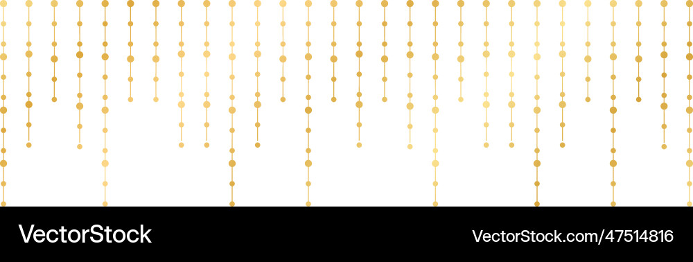 Horizontal border of abstract gold string light Horizontal border of abstract gold string light Vector Image