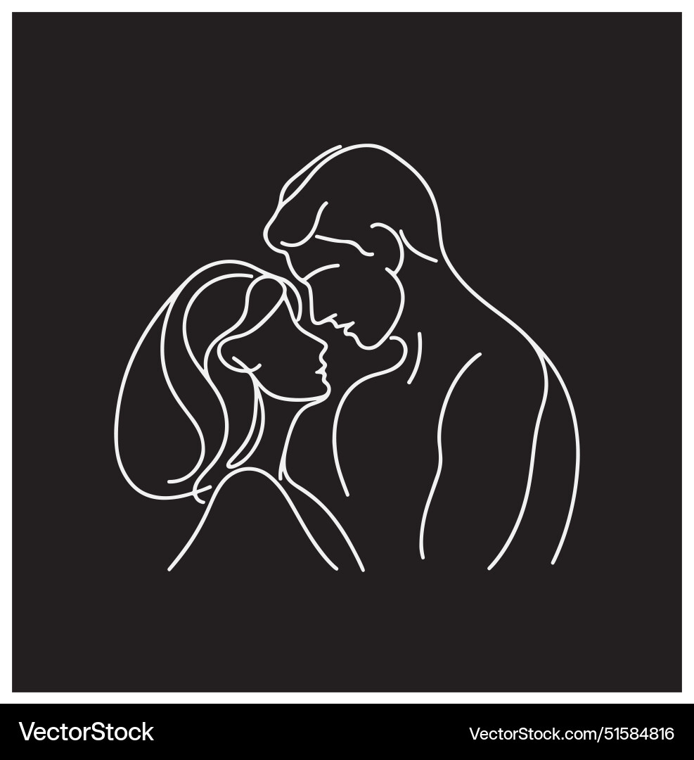 One continuous drawn line wedding from Royalty Free Vector