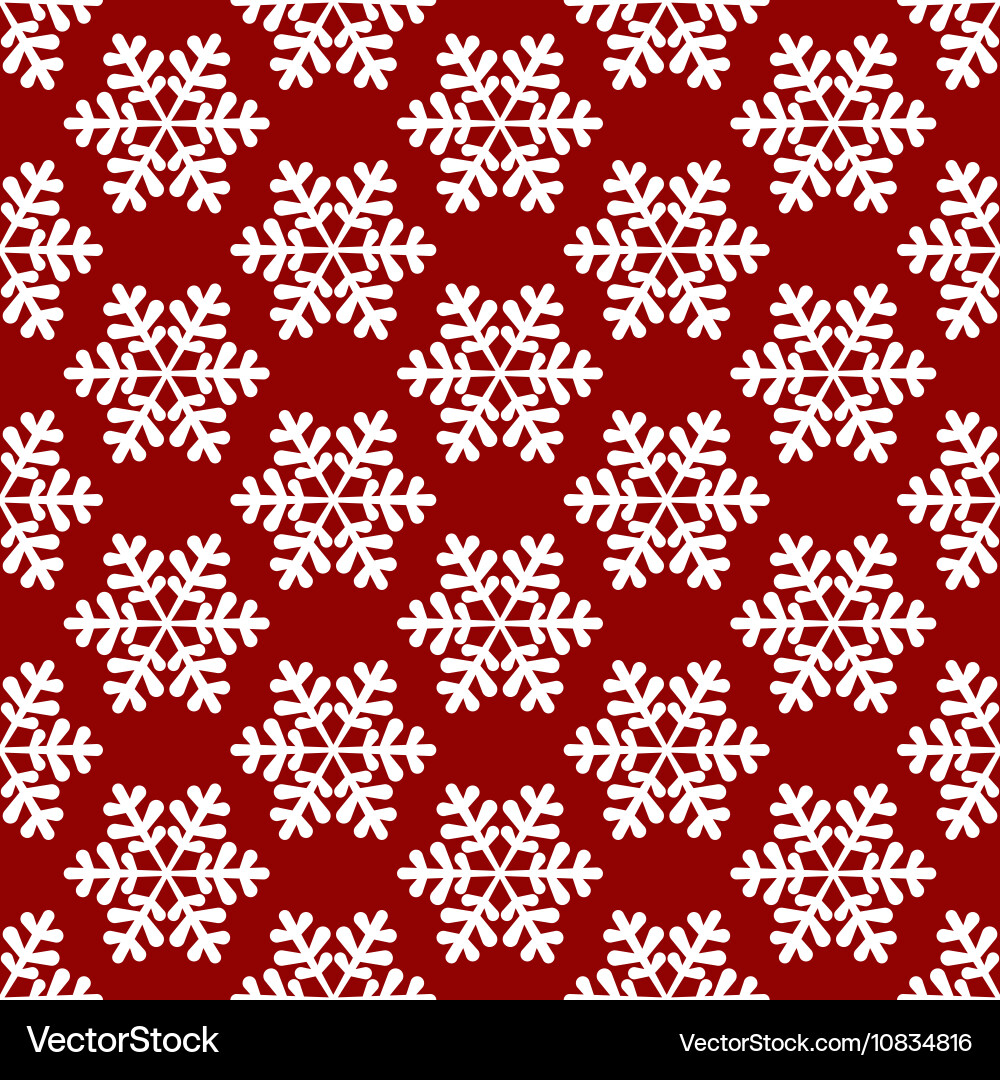Red snowflake background Vector Image