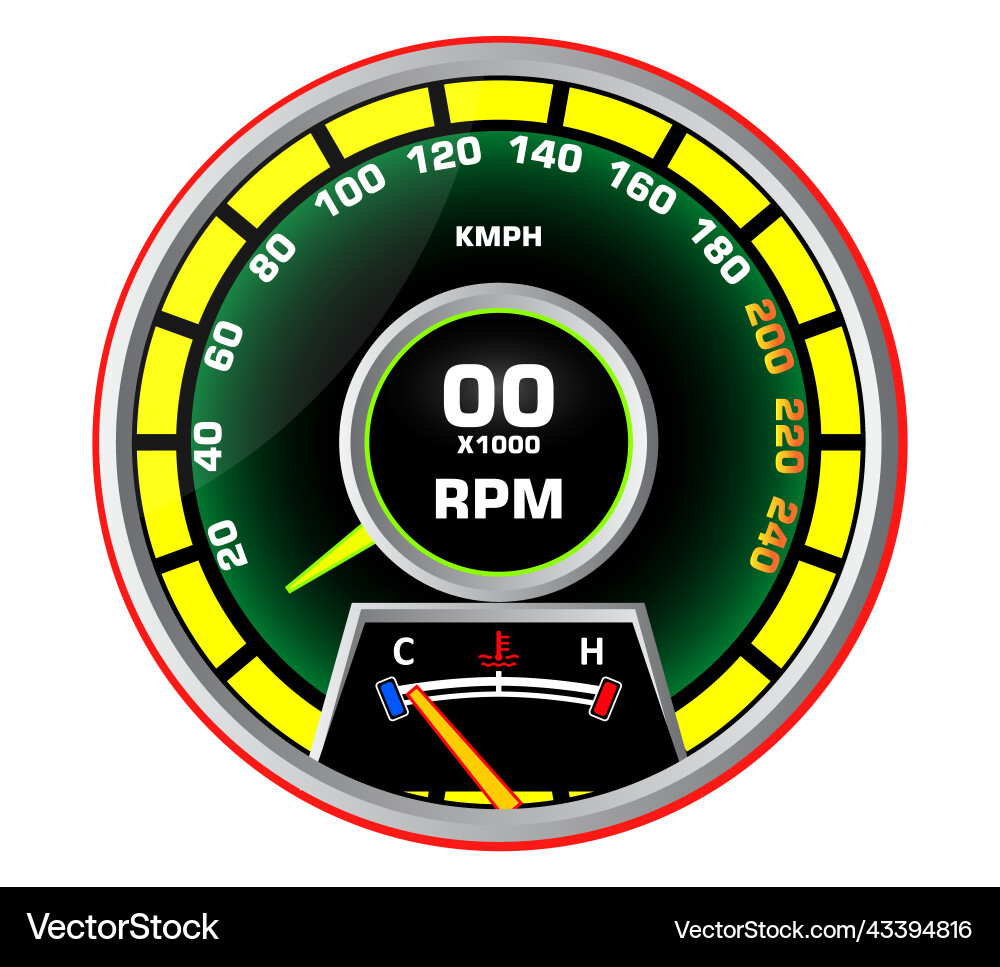 Set of speedometers for dashboard analog device Set of speedometers for dashboard analog device Vector Image