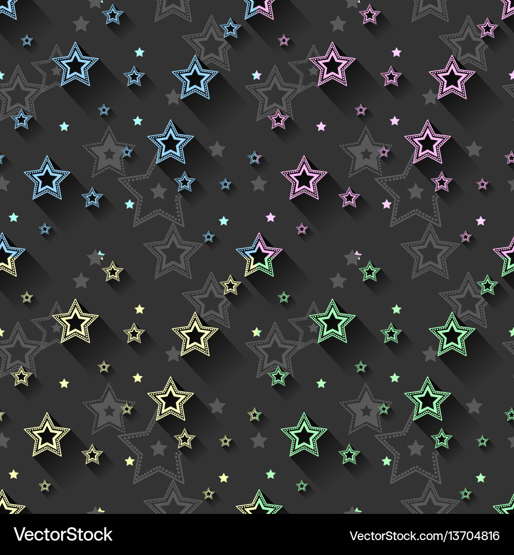 Star seamless patterns set Vector Image