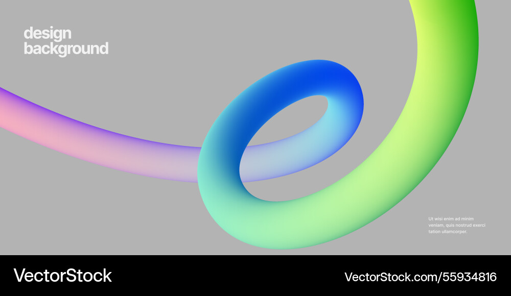 Template with colorful gradient squiggles shapes vector image