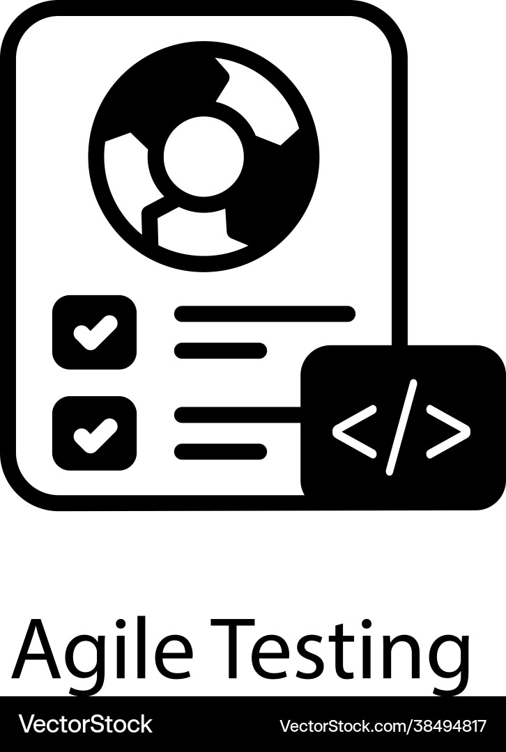 Agile testing vector image