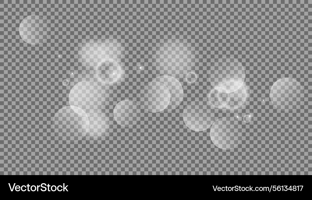 Bokeh circles on transparent background Bokeh circles on transparent background vector image
