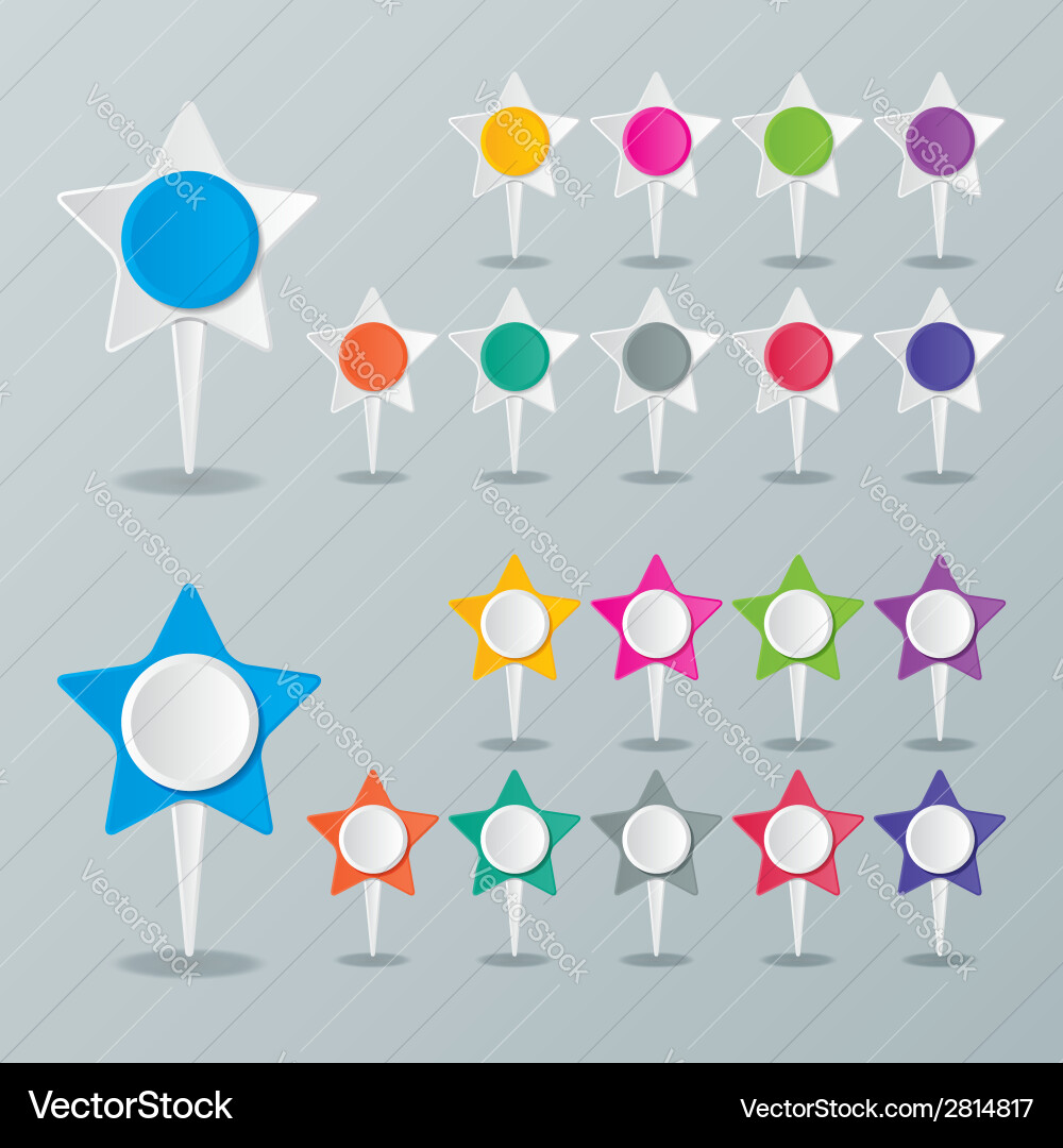 Colorful Map Pointer Set vector image