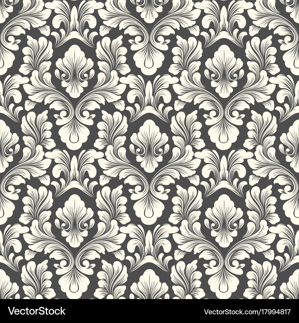 Damask seamless pattern background Vector Image