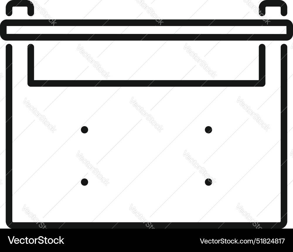Empty plastic storage container with handle being Vector Image