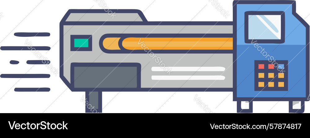 Fast printing device icon efficient document vector image