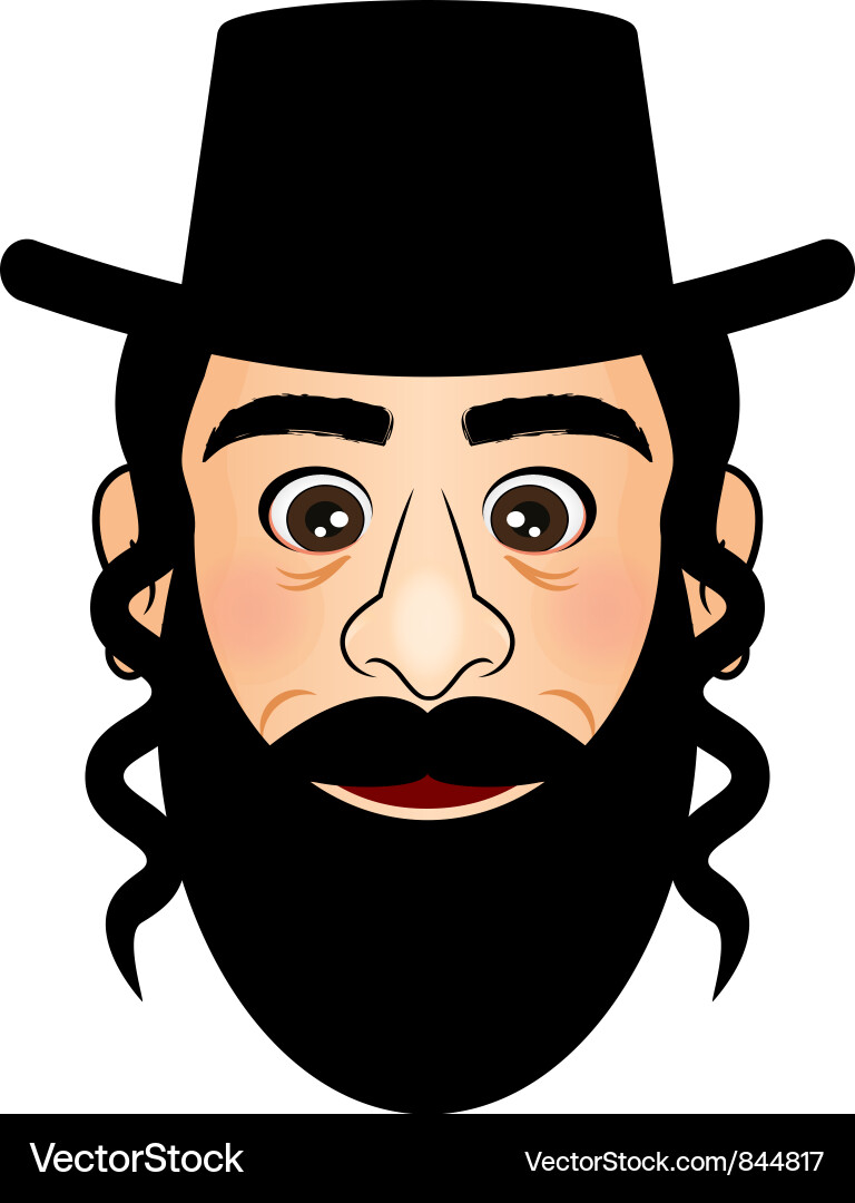 Jewish Men with Beards – Royalty-Free Vector | VectorStock, image size:768x1080