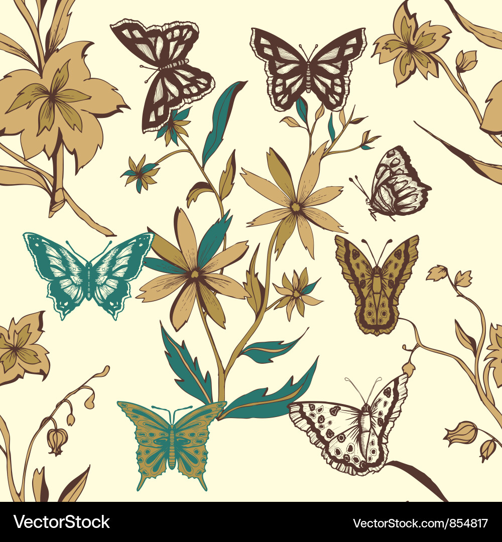 Retro seamless pattern vector image