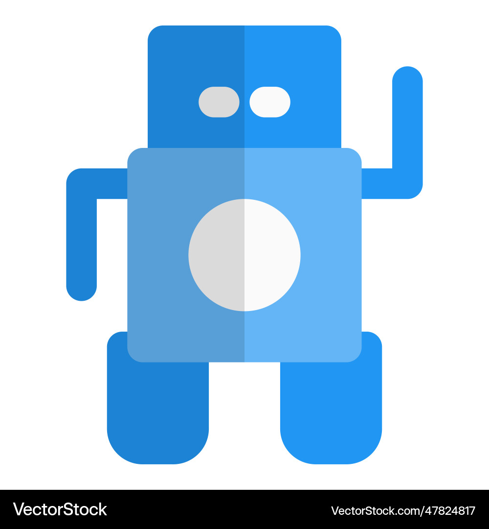 Smart robot programmable by computer Vector Image