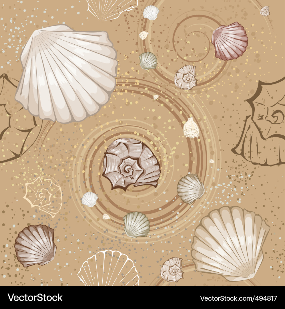 Stylized Seashell Pattern vector image