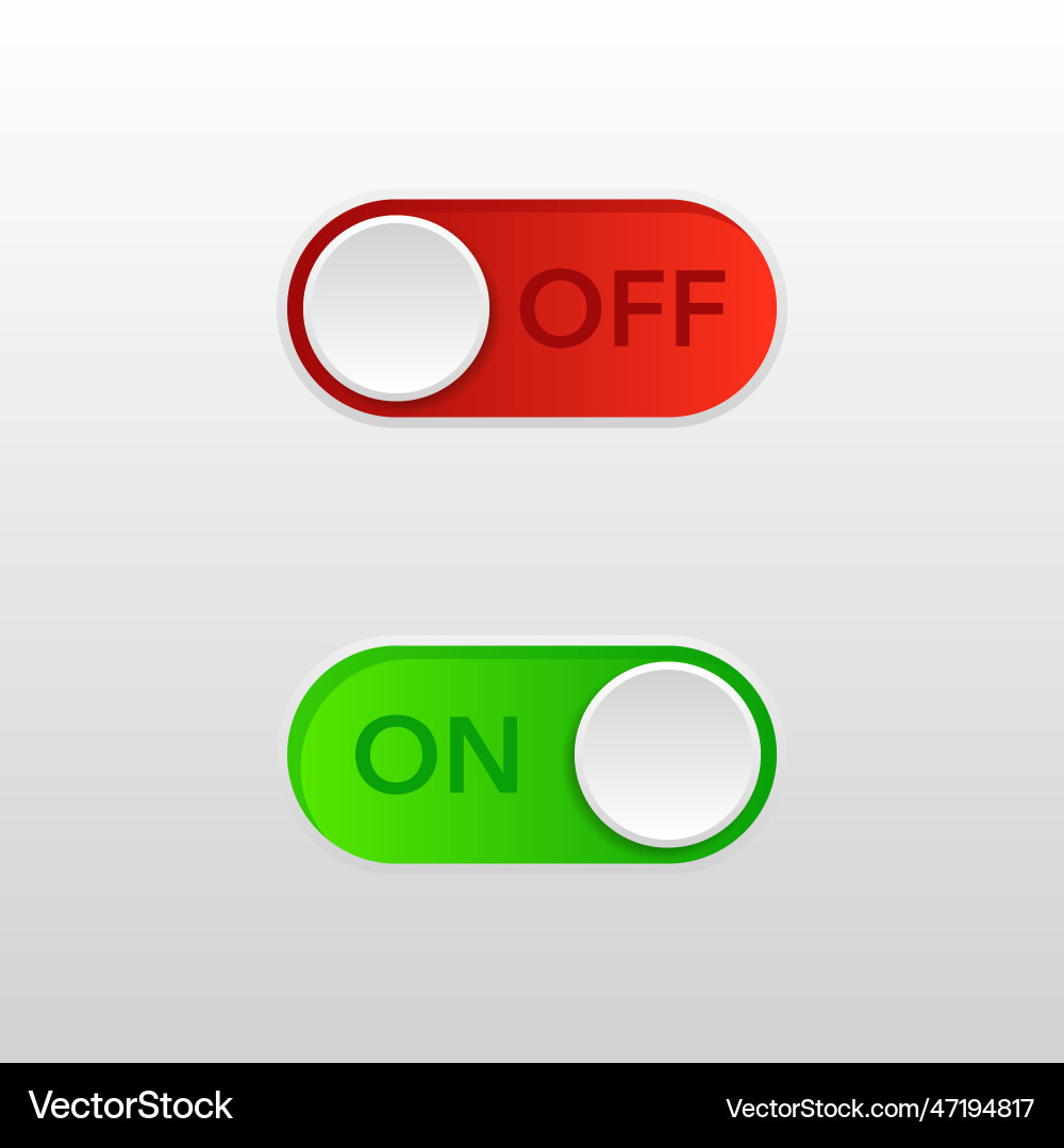 Switch button or turn on off power Vector Image