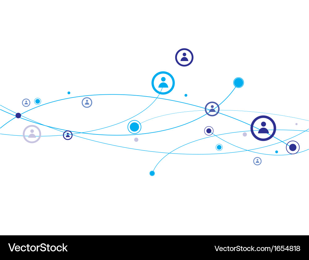 Abstract Connection Network vector image