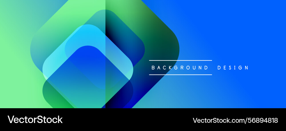 Abstract geometric shapes overlap gradient colors Vector Image