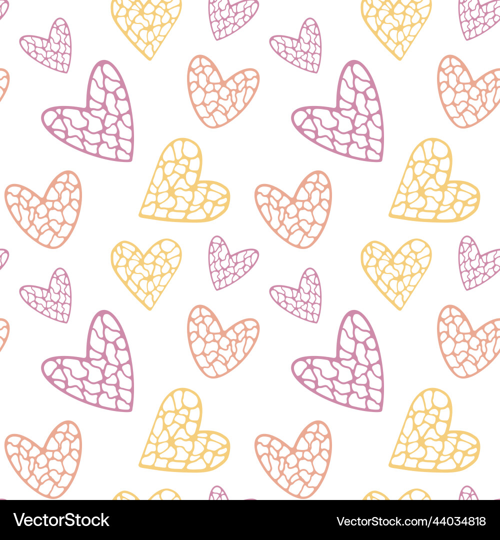 Abstract seamless pattern with polyfoil hearts Vector Image