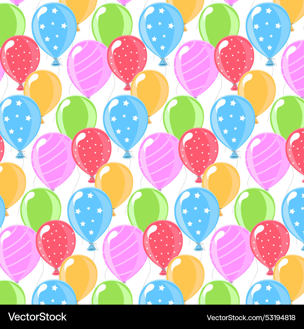 Background with colorful balloons Vector Image