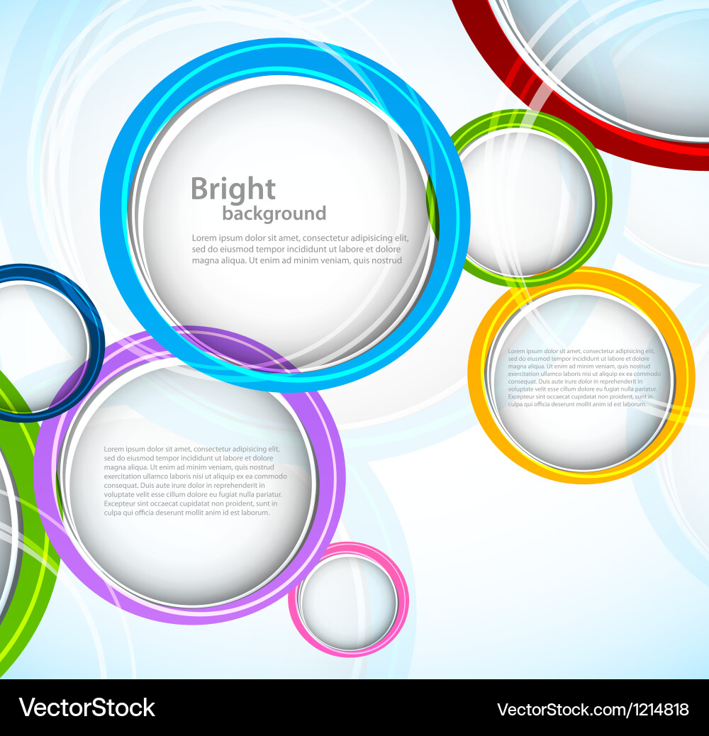 Background with colorful circles Vector Image