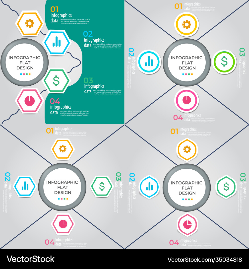 Business data visualization process chart Business data visualization process chart Vector Image