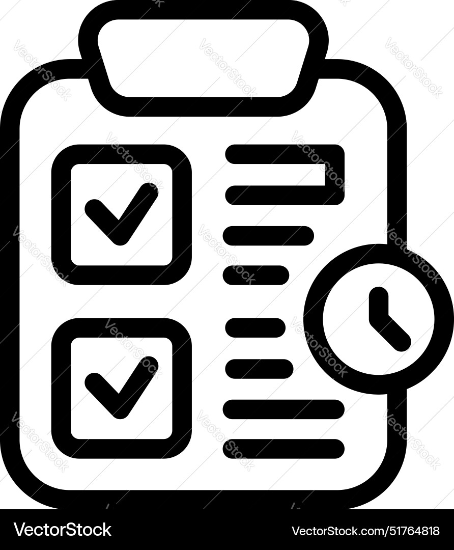 Clipboard showing check marks representing tasks Clipboard showing check marks representing tasks vector image
