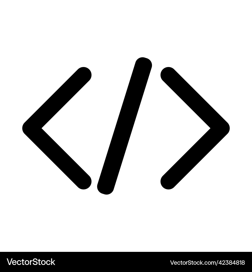 Coding Slash Mark Icon vector image