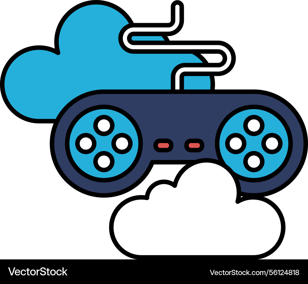 Controller is positioned in the middle Controller is positioned in the middle vector image
