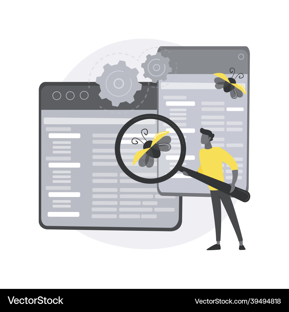 Cross-platform testing abstract concept Cross-platform testing abstract concept vector image