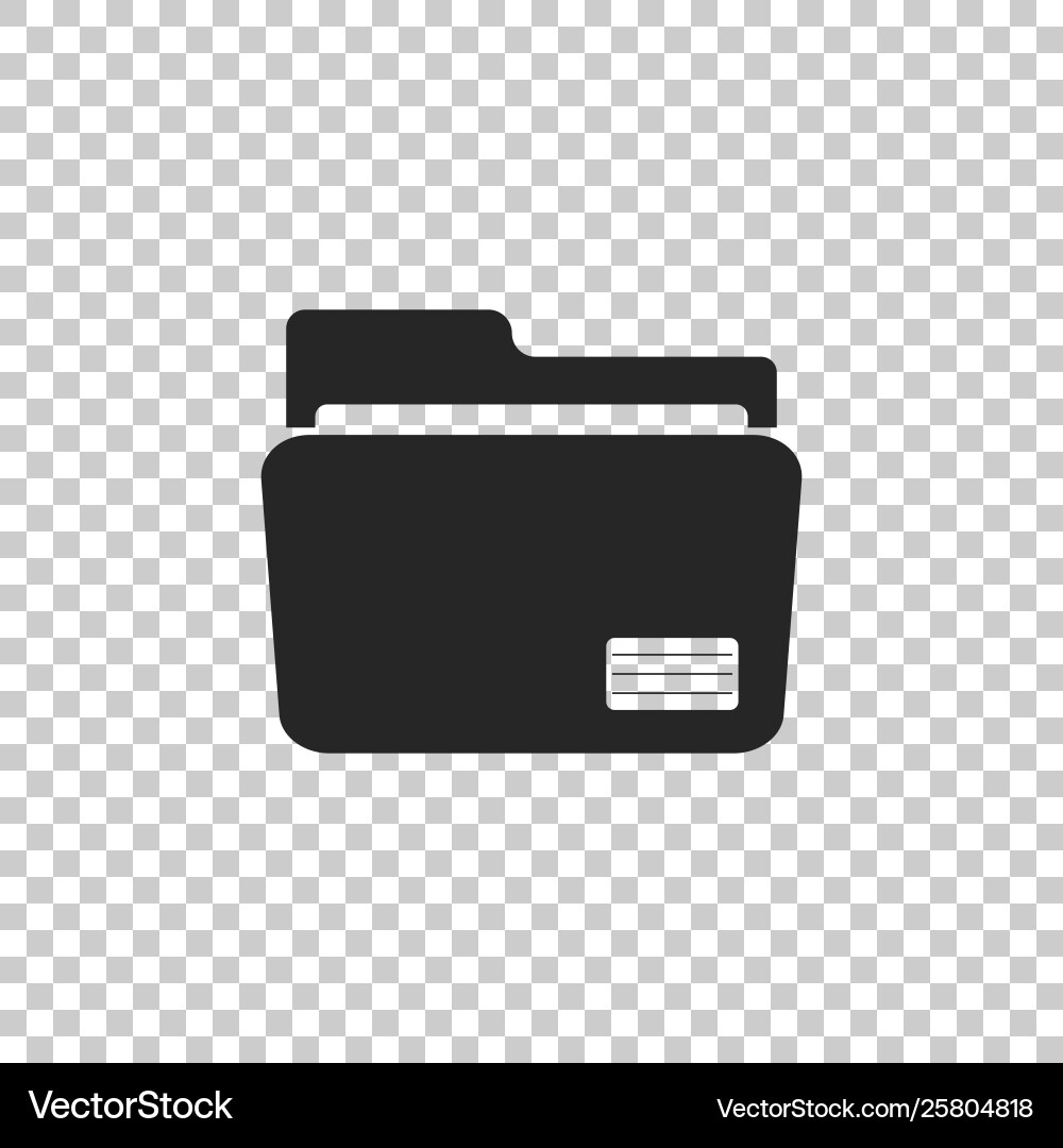 Document folder icon isolated on transparent Document folder icon isolated on transparent Vector Image