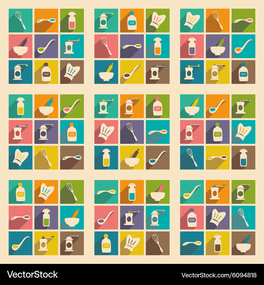 Flat with shadow concept and mobile application Vector Image
