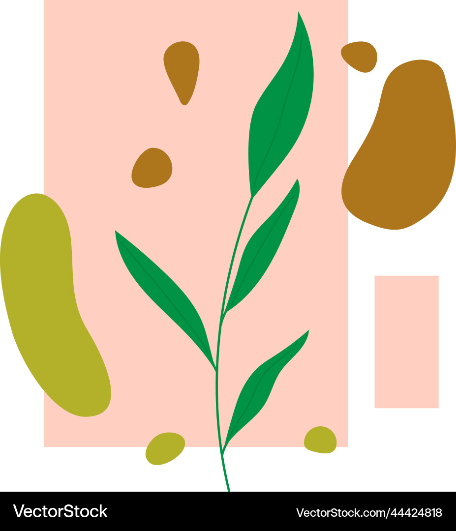 Green leaf print design in abstraction Green leaf print design in abstraction vector image