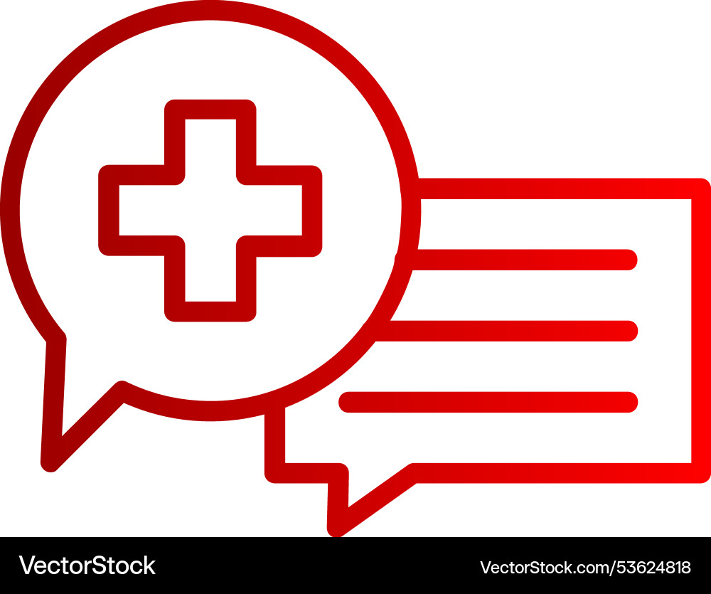 Message line gradient icon Vector Image