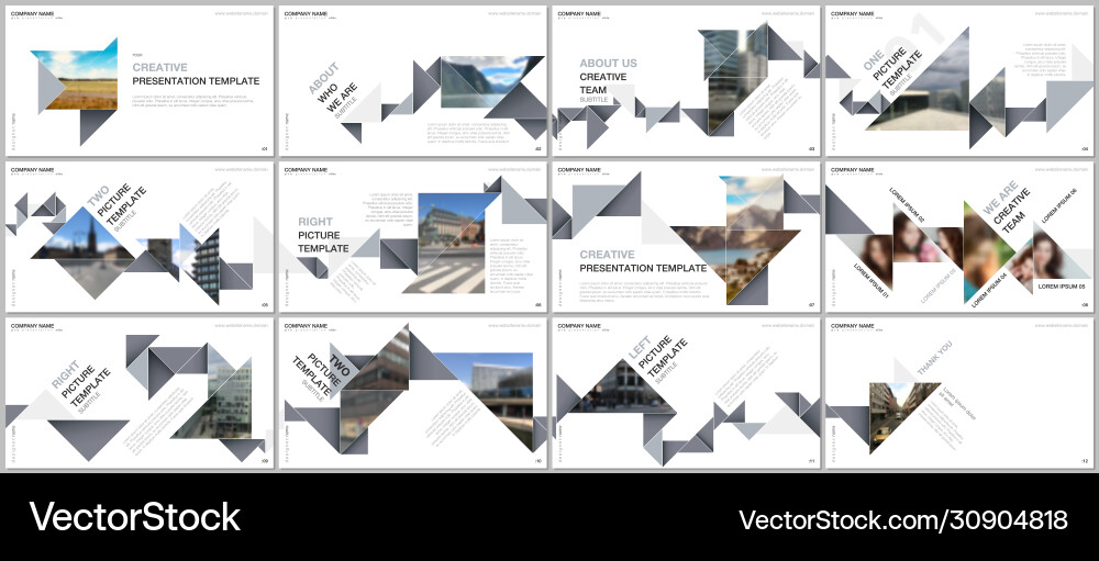 Minimal presentations design portfolio Vector Image