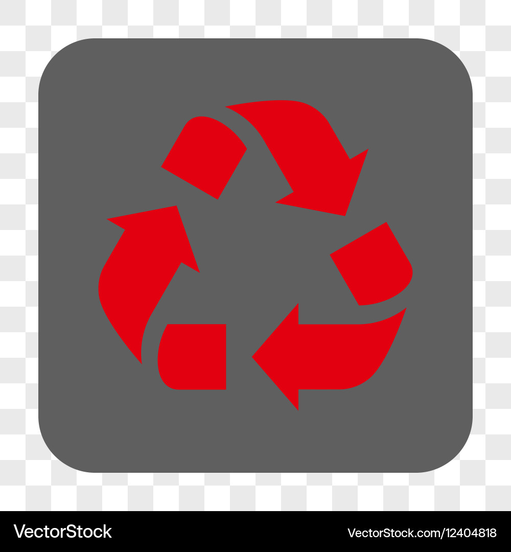 Recycle rounded square button vector image
