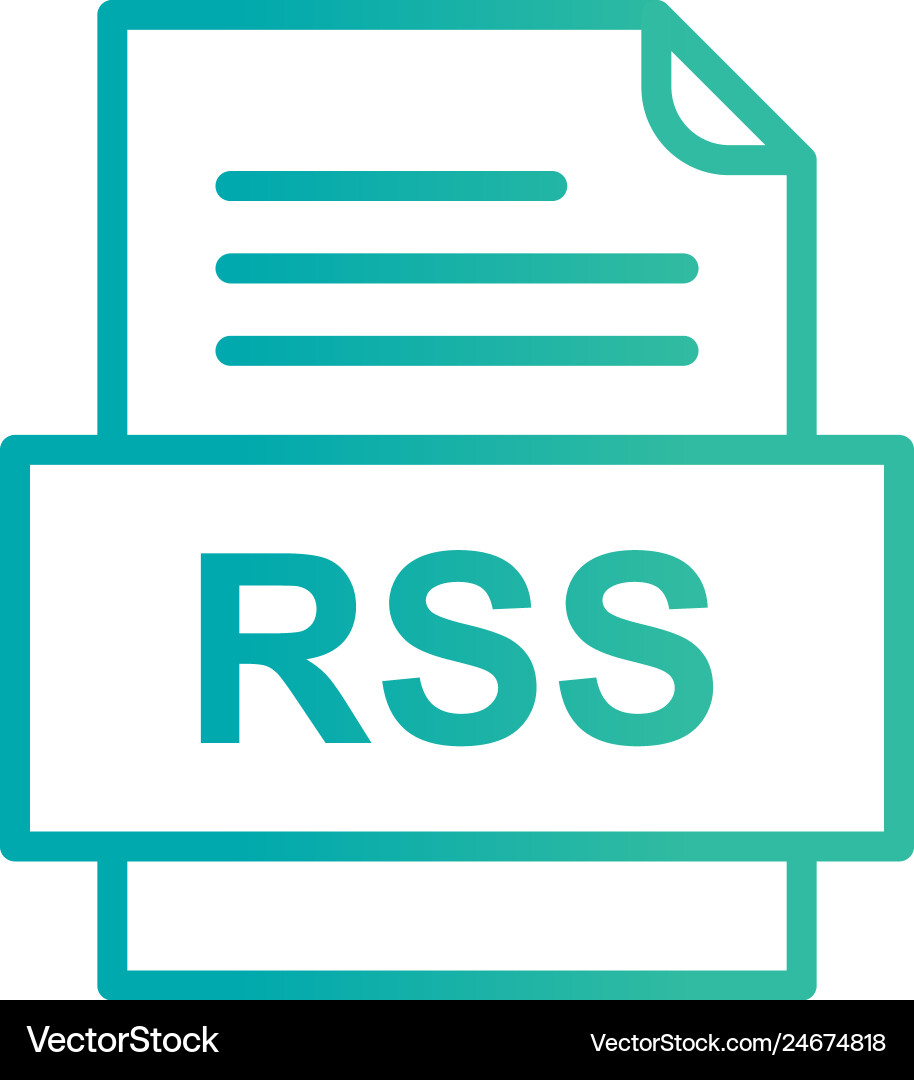 Rss file document icon Vector Image