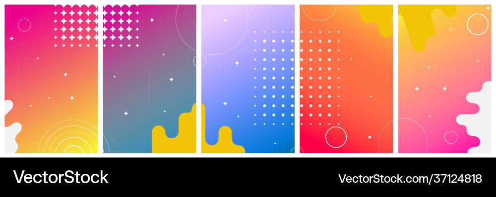 Set colorful abstract background with circles Set colorful abstract background with circles vector image