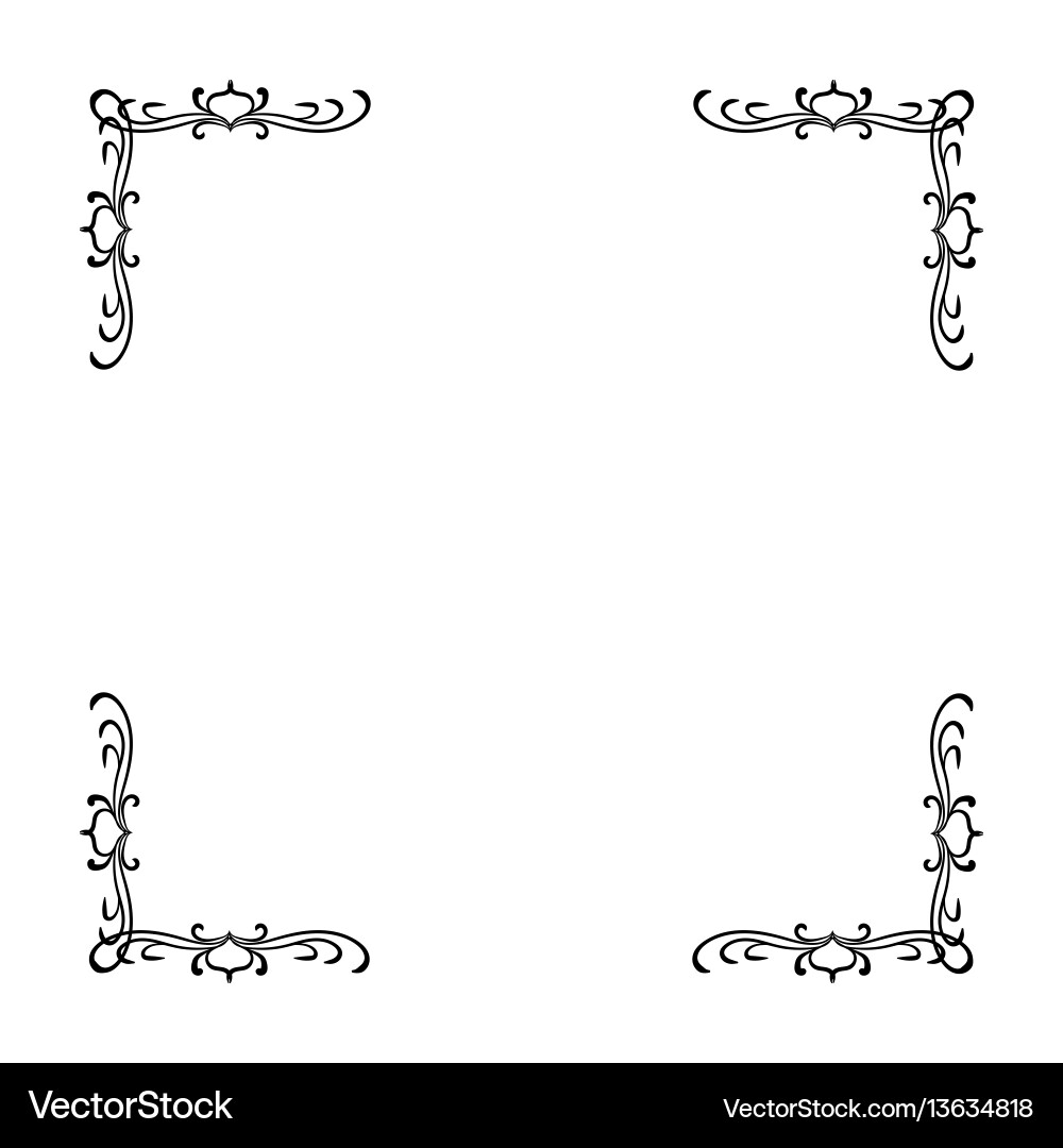 Simple and elegant square frame design template Simple and elegant square frame design template vector image