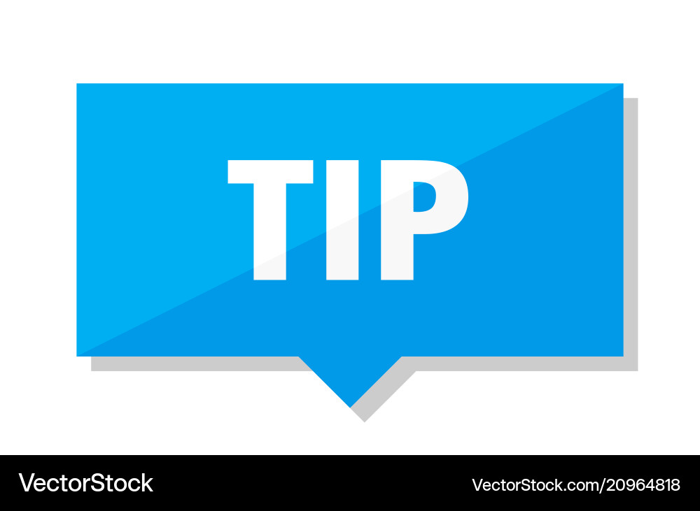 Tip price tag Vector Image