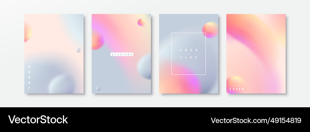 Abstract gradient background set minimal Vector Image