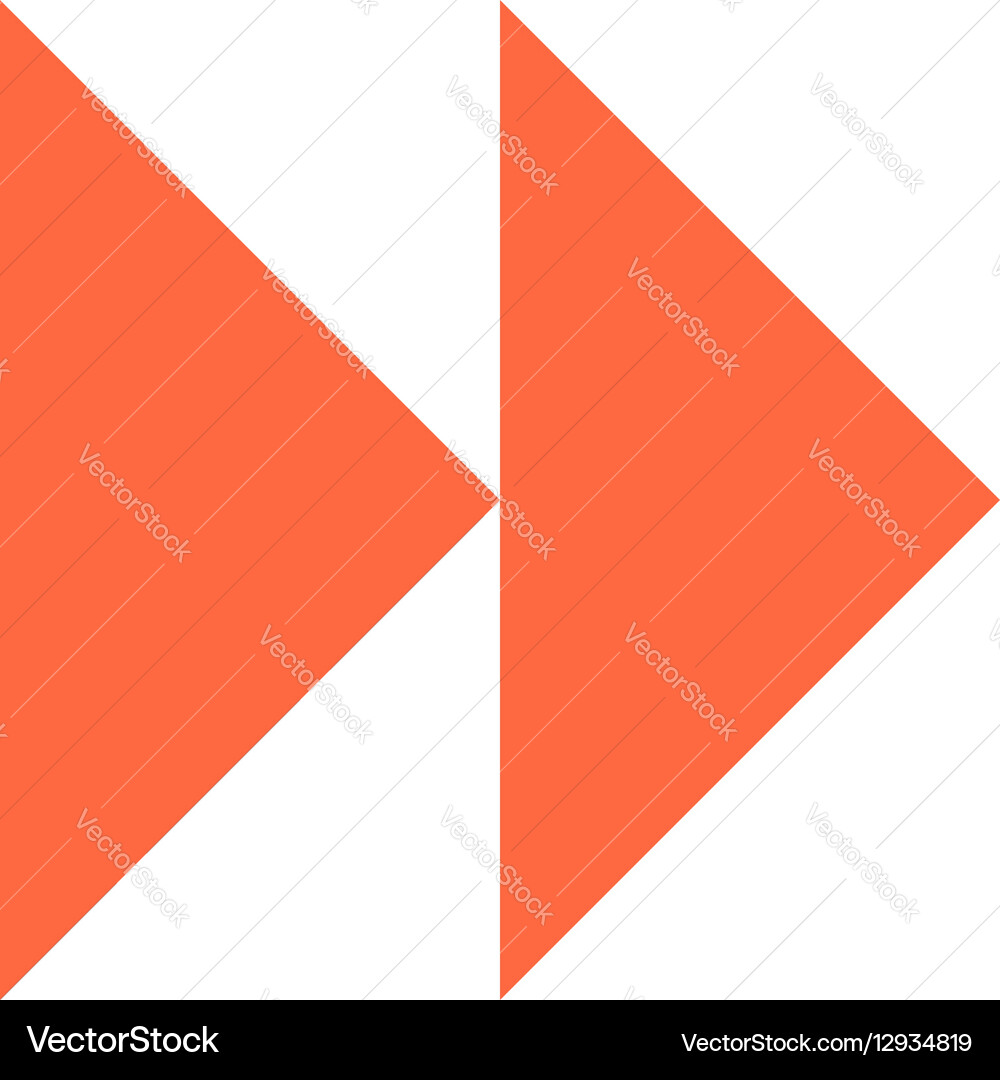 Arrow sign icon circle button fast forward Vector Image