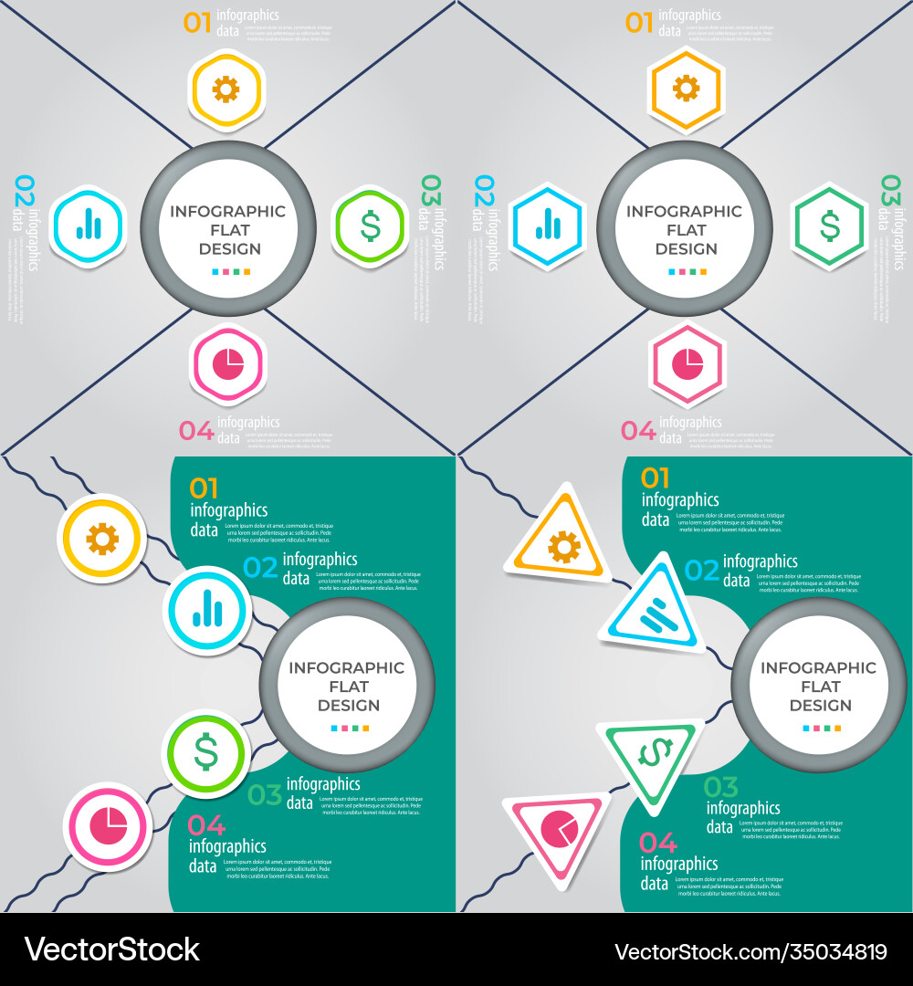 Business data visualization process chart Vector Image