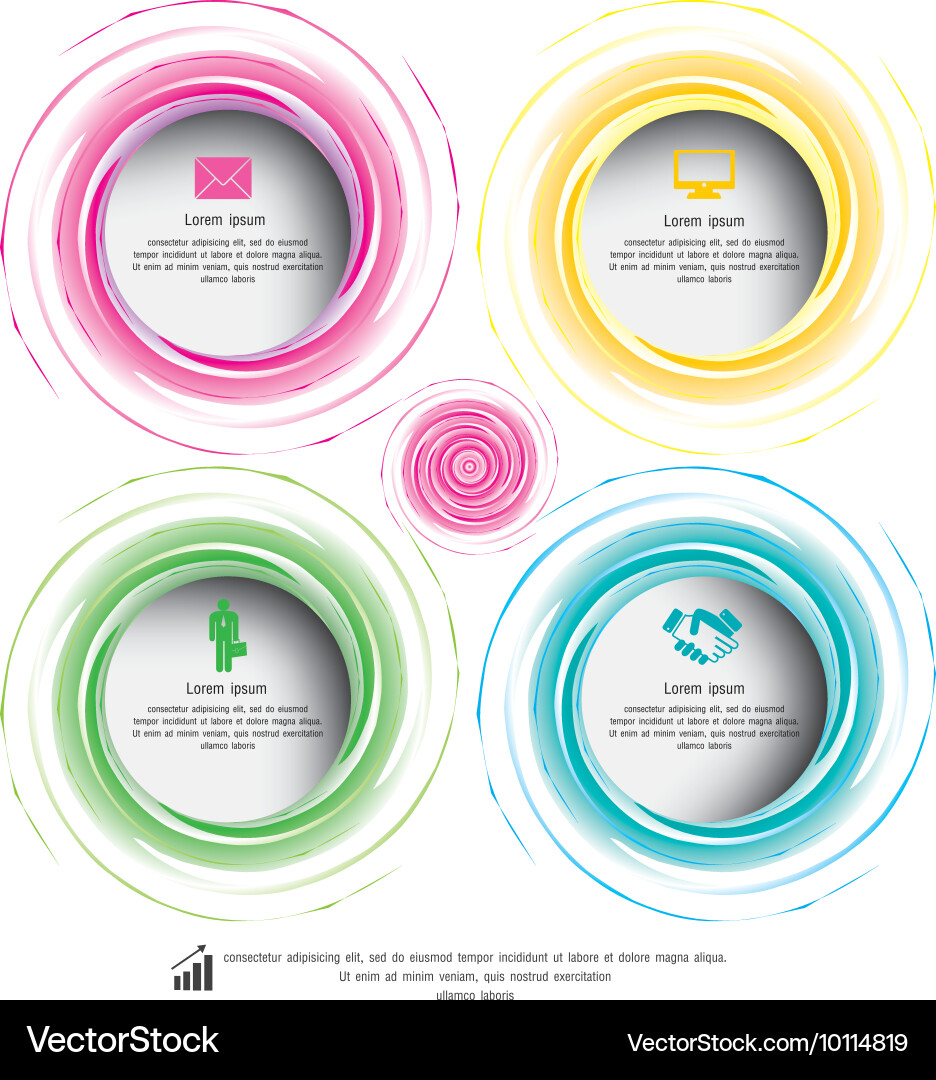 Circle colorful can be used for workflow layout Vector Image